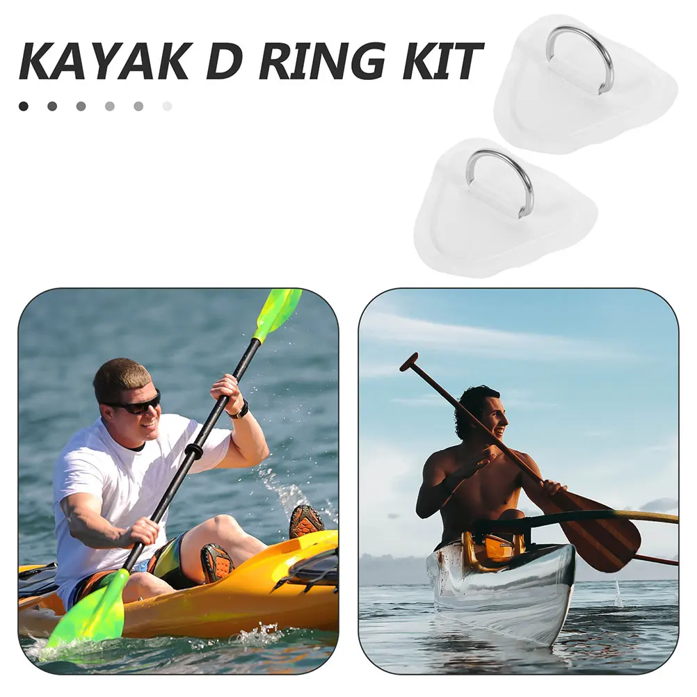 

3pcs Kayak Cord Buckles Canoe D-Ring Patch Boat Rope Fixator Pvc Metal Replacement Parts For Kayak Canoe Yacht Elastic Shock