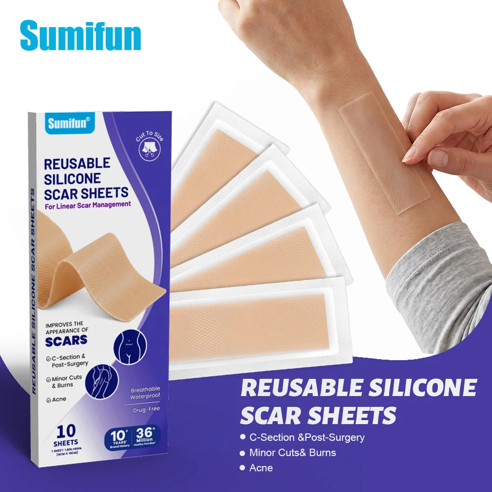 10Pcs Gentle Silicone Post-operation Skin Mark Maintenance Sticker Body Health Care