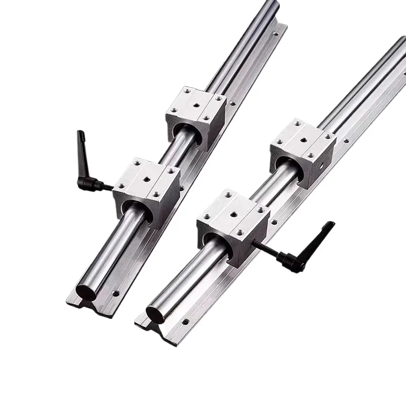 SBR Linear Rail SBR20 SBR16 SBR12 200-1000mm 1set:2Pcs Linear Guide SBR12/16/20 +4Pcs SBR12/16/20UU Blocks For CNC 3D Parts