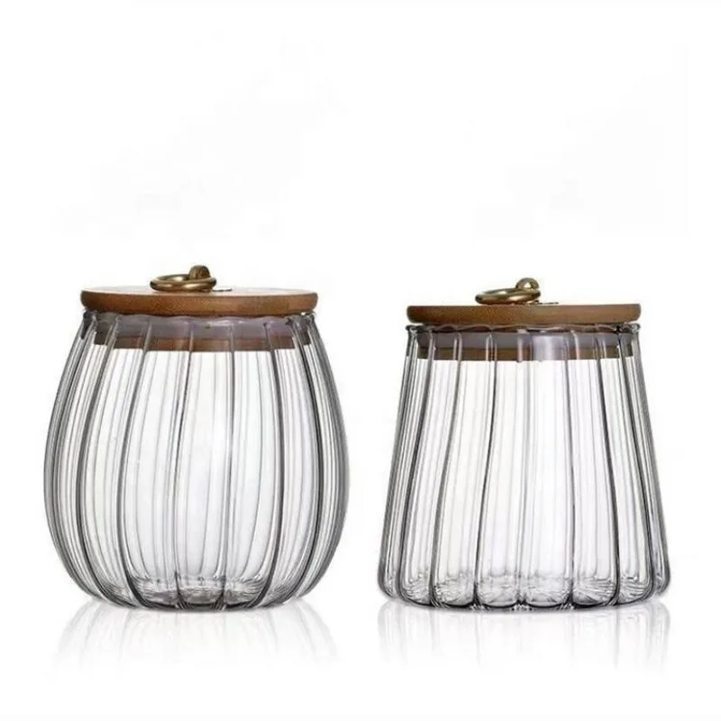 Borosilicate Glass Storage Jars with Lids Kitchenware Food Spaghetti Bean Spice Keep Fresh Jars