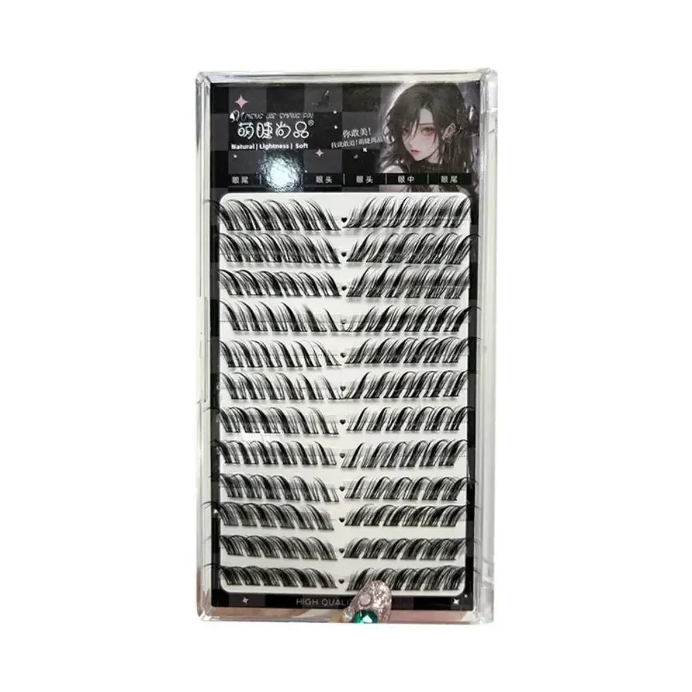 Único raposa cílios postiços cluster cílios raposa efeito olho segmentado cílios naturais longos individuais cílios postiços