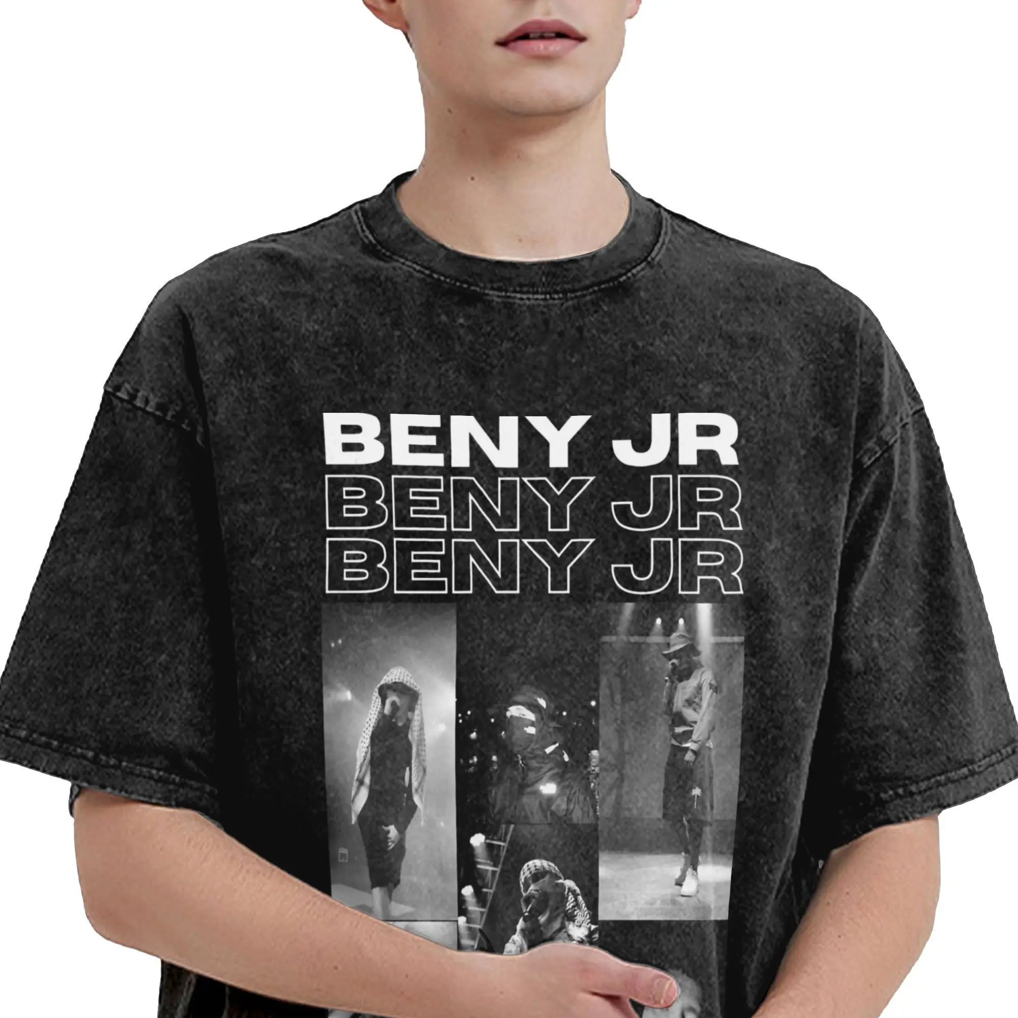 تي شيرت Beny Jr صيفي Y2K تي شيرت مضحك تي شيرت قطني هيبي للرجال ملابس مطبوعة بأكمام قصيرة