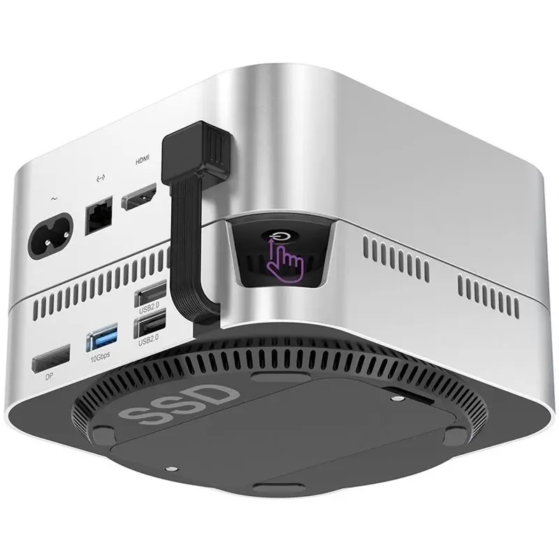 【HOT A69Z!】Docking Station Base For Mac Mini Dual M.2 Nvme Hard Drive Enclosure 4K 60Hz Output USB 3.2 HUB Expansion Dock