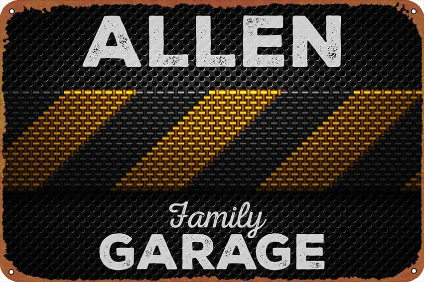 Allen Family Garage Dark Poster Signs   Decor Funny Chic Art Wall Decort Home Yard Signs Bar Hotel Cafe Pub Indoor Outdoor resta