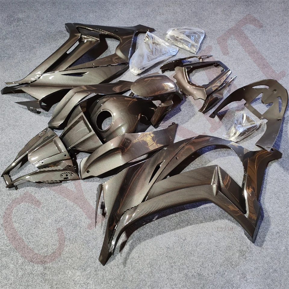 ألياف الكربون هدية لكاواساكي ZX10R ZX1000 2011-2015 دراجة نارية Fairings طقم الجسم ZX 10R 1000R 11-15 هيكل الإطار رسمت قذيفة #4