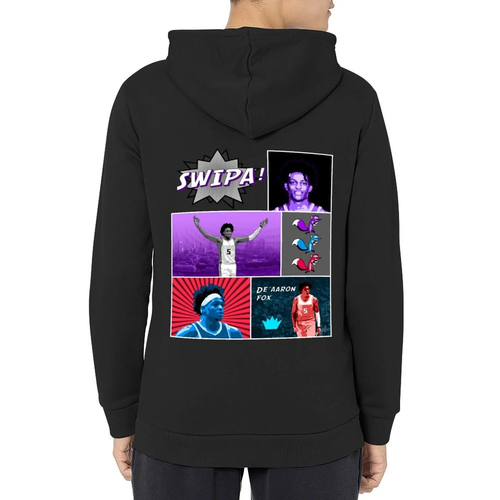 

De_Aaron Fox Basketball Comic Hoodie autumn graphic t shirts men clothes for men korean style clothes hoodie for men