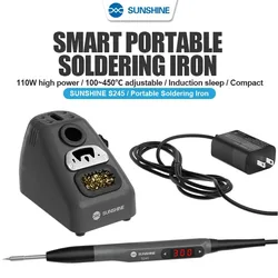 SUNSHINE S245 110W High Power Smart Portable Soldering Iron Adjustable Universal for JBC C245 Series T245 Soldering Iron Tips