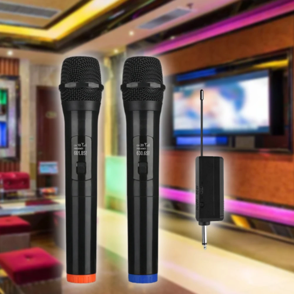 Rechargeable Wireless Microphone Receiver Cordless Dynamic Handheld Mic Karaoke For Wedding Club Party Wireless Microphone