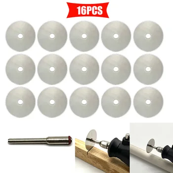 15 pz/set 32mm/25mm/22mm Mini Lama per sega circolare Disco da taglio in acciaio inossidabile Ruota da taglio per legno per utensile rotante Dremel
