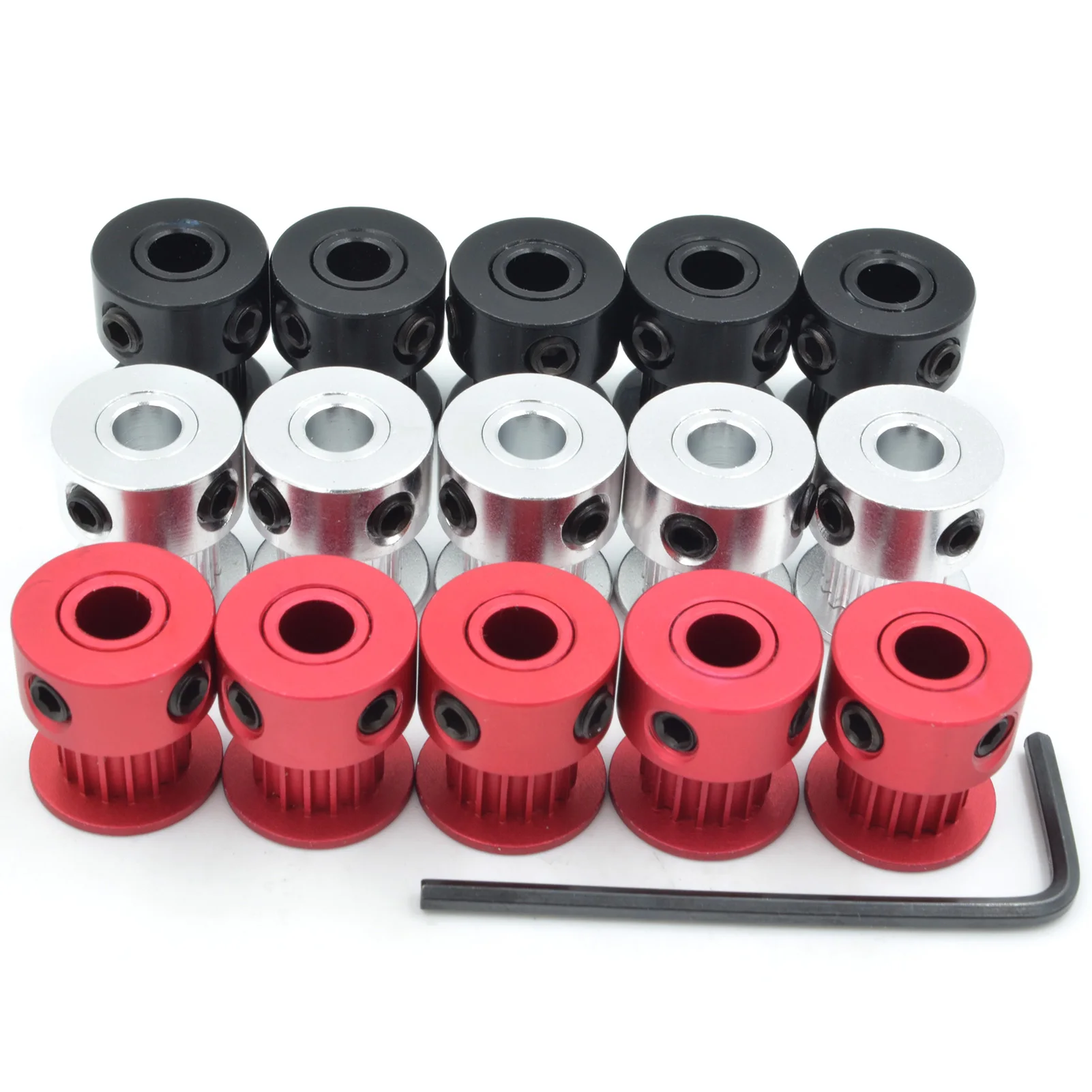 POWGE GT 16 teeth 2MGT 2GT Timing Pulley Bore 3/4/5/6mm for GT2 Open Synchronous belt width 6mm/10mm small backlash 16Teeth 16T