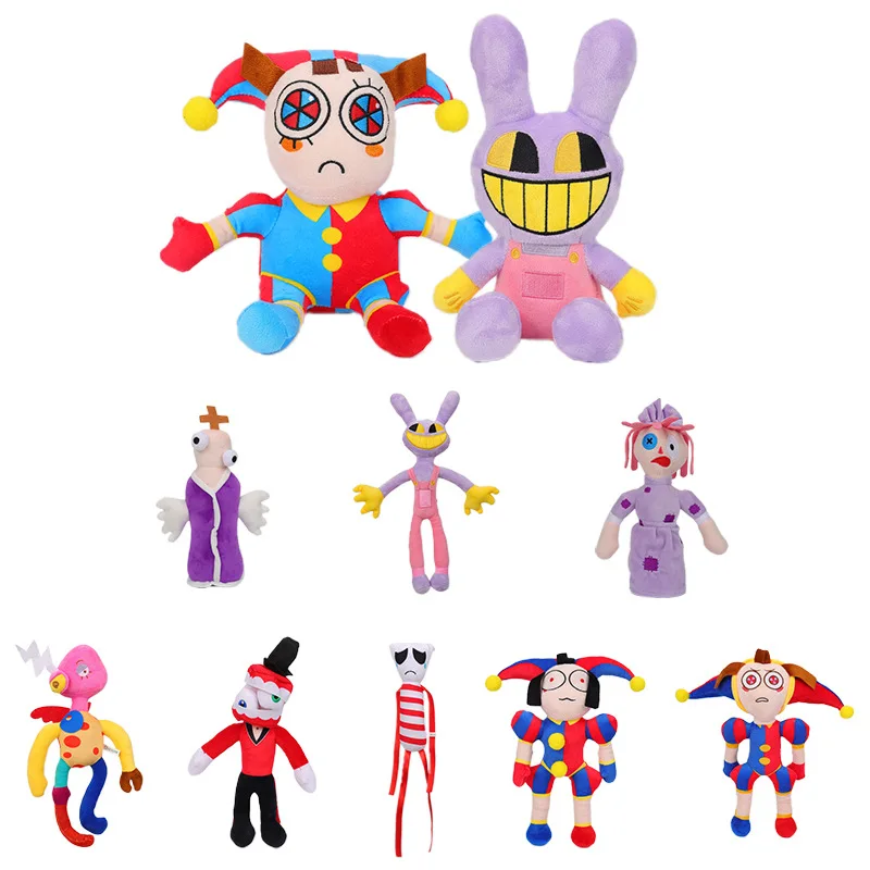 New 18~43CM The Amazing Digital Circus Plush Toy Anime Game Cute Cartoon Clown Soft Stuffed Doll Funny Birthday Christmas Gift