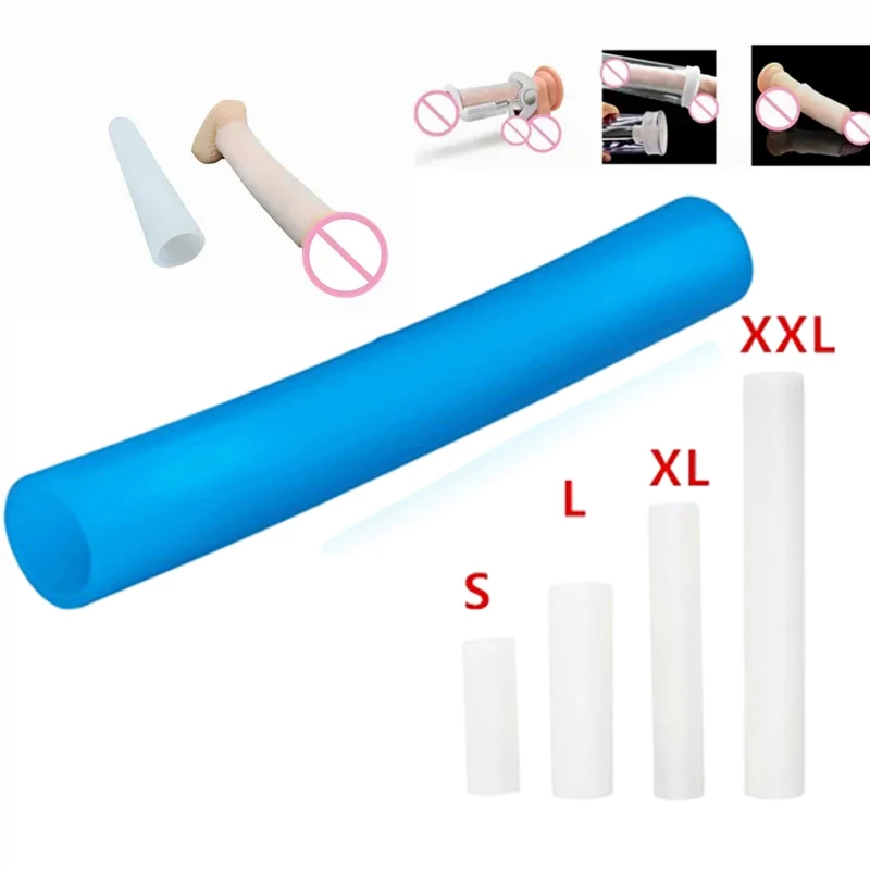 

Silicone Sleeve For Penis Various Size Penis Enlargement Pump Glans Cap Genital Sleeve Dick Extender Stretcher Enlarger Sex Toys