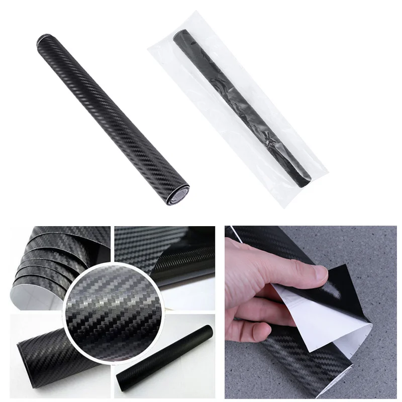 

30Cmx127Cm Carbon Fiber Wrap Roll Self-Adhesive Waterproof Sticker For Car Motorcycle Laptop Furniture Window Diy Decal Film