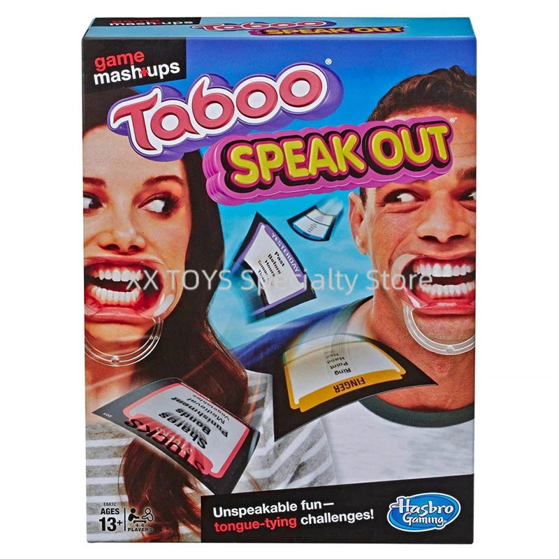 Game Mashups Taboo Speak Out Game Unspeakable Fun Tongue Tying Challenges Parent-Child Multiplayer Party Board Game Toys