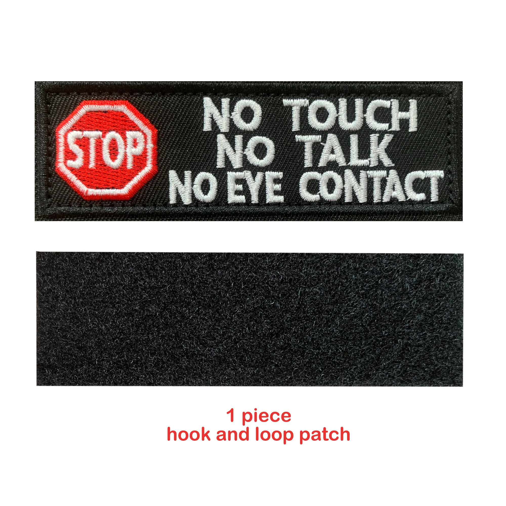 1PC Hook and Loop Pet Patch No Touch No Talk Working Dog Badge Stop Applique Do Not Pet Patchfor Pets, Dogs