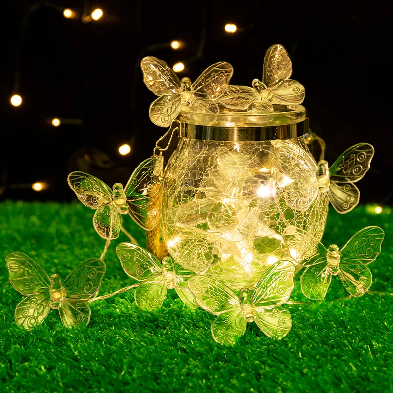 10/20/40 LED-Schmetterlings-Lichterketten für Innenräume, Feenlichter, Nachtlichter, Raumgirlanden, Vorhänge, Mädchen-Geburtstags-, Hochzeits- und Partydekoration – Detail 16
