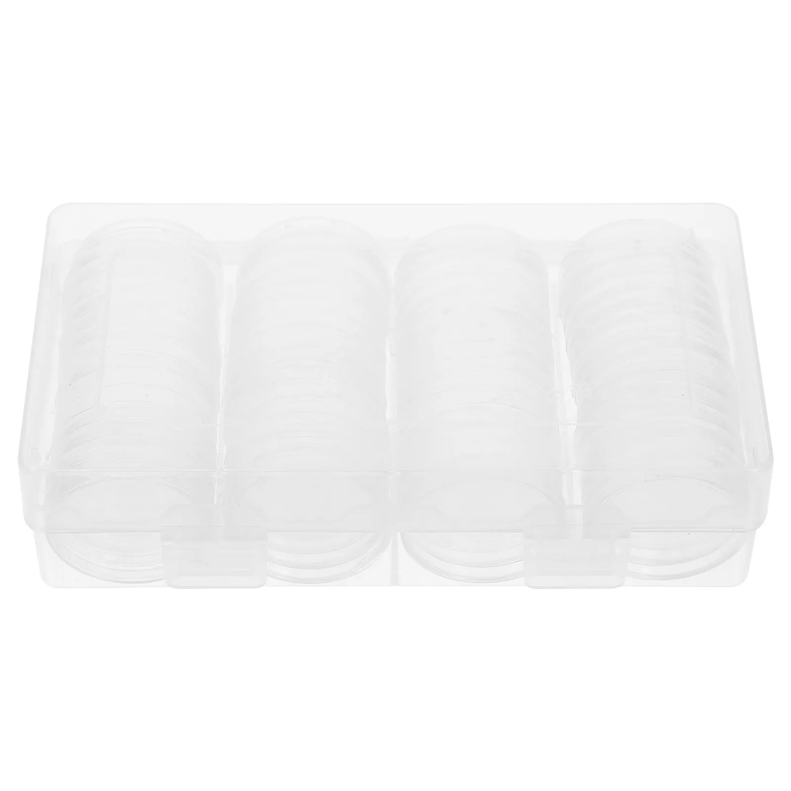 1Set Transparent Plastic Coin Storage Box Coin Collector Holder Organizer Display Case for Collecting Supplies