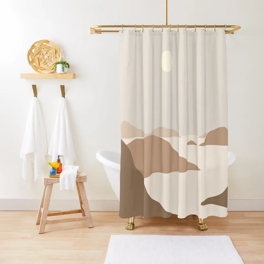 

Пейзаж, нейтральные тона, занавеска для душа, аксессуары для ванной комнаты, оконные душевые наборы для занавески для ванной комнаты