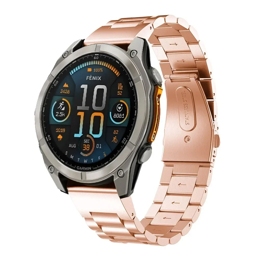 Quick Fit 26mm 22mm 20mm Metallarmband für Garmin Tactix 8 Fenix 8/E 7X 6X Edelstahl-Armband Enduro 3 Forerunner 965 Band – Detail 13