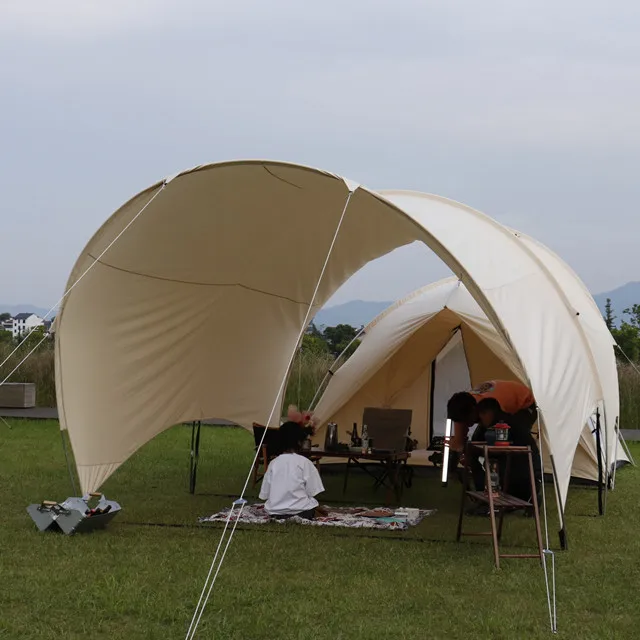 outdoor fantasy 5m outdoor cotton canvas shade canopy for yurt tent family