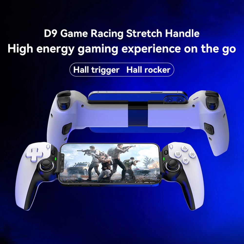 

D9 Mobile Phone Gamepad with Turbo Bluetooth-Compatible 5.2 Dual Hall Somatosensory Controller for Switch/PS3/PS4/PC/Android/iOS