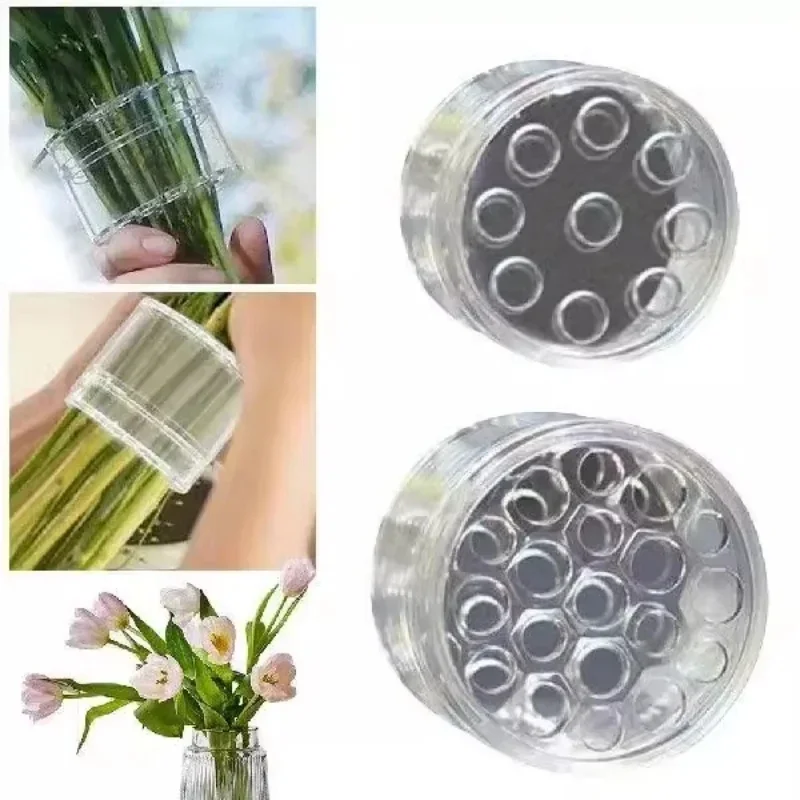 Transparent Spiral Ikebana Stem Holder Plastic Bouquet Floral Arranger Spiral Flower Stem Holder DIY Arrangement Holder