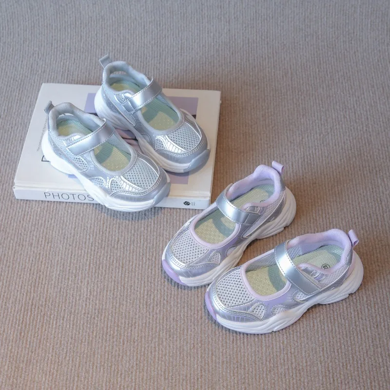 

2025 New Children Boys Girls Sport Sandals Air Mesh Breathable Lightweight Kids Casual School Sneakers Outdoor Walking Shoes