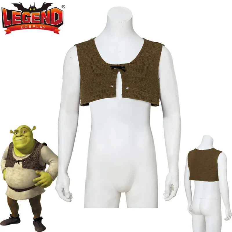 Fiona Shrek Costume Cosplay Knitted Cardigan Sweater Vest Crop Top Animated Comedy Movie Ogre Costume Adult Men Male Outfit