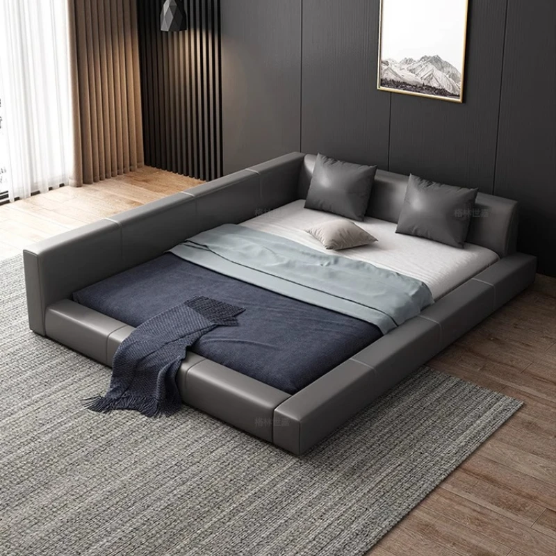 Second-child Family Bed Parent-child Oversized Bed 3m Bedroom King Size Frames Master 2.4m Tatami Floor Bed Children Furniture