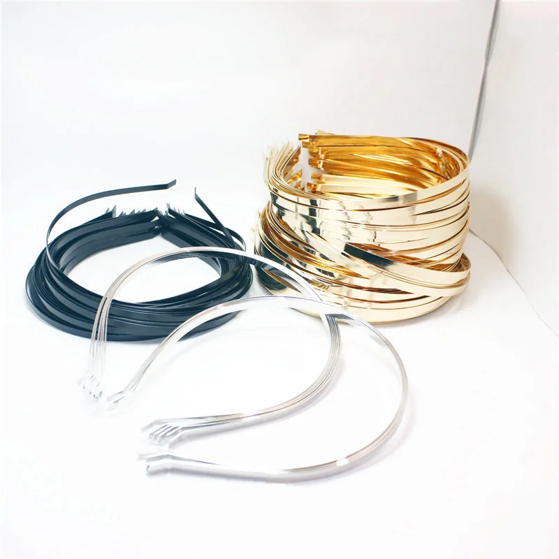 

50PCS Regular 3mm 4mm 5mm 6mm 7mm Metal Hair Headbands Base Hairbands Wire Tiara Plain Hair Hoops For DIY Hair Accessories