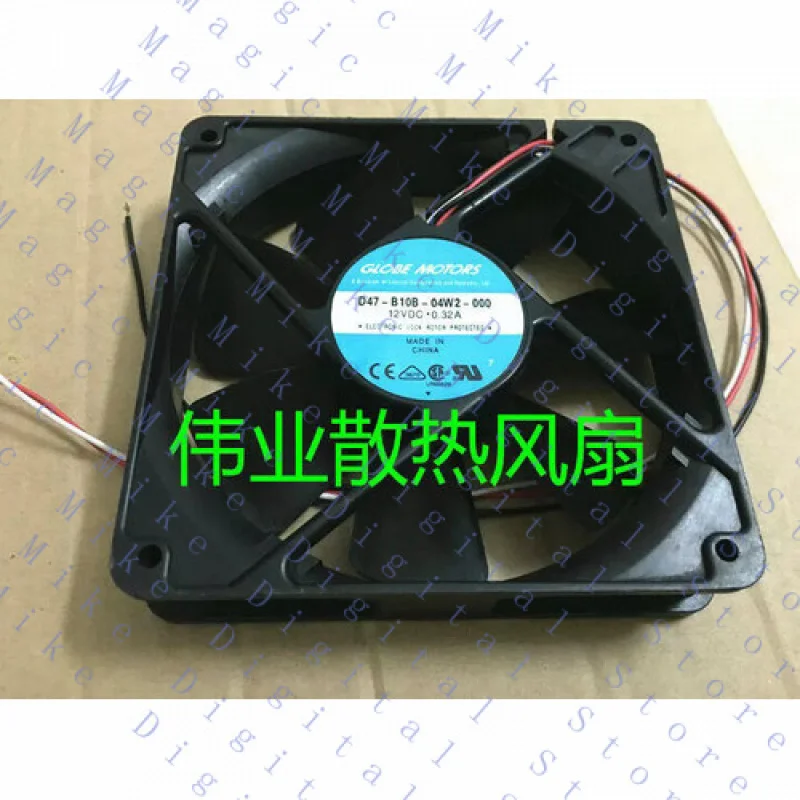

UU 1PC 0.32A 12025 12CM 3-Wire Cooling Fan D47-B10B-04W2-000 DC12V