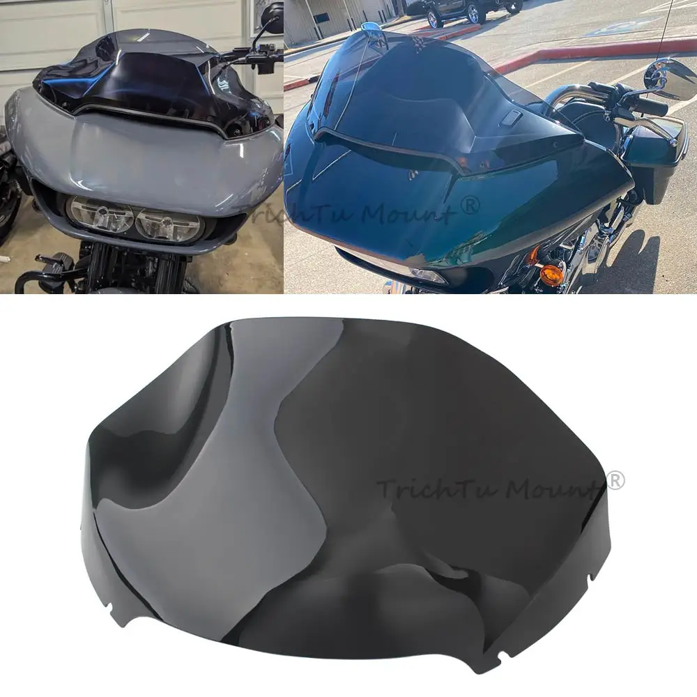 

Motorcycle Wave 13" Black Windshield Windscreen Fairing Wind Deflector For Harley-Davidson Road Glide FLTRX FLTR FLTRXSE 2015-up