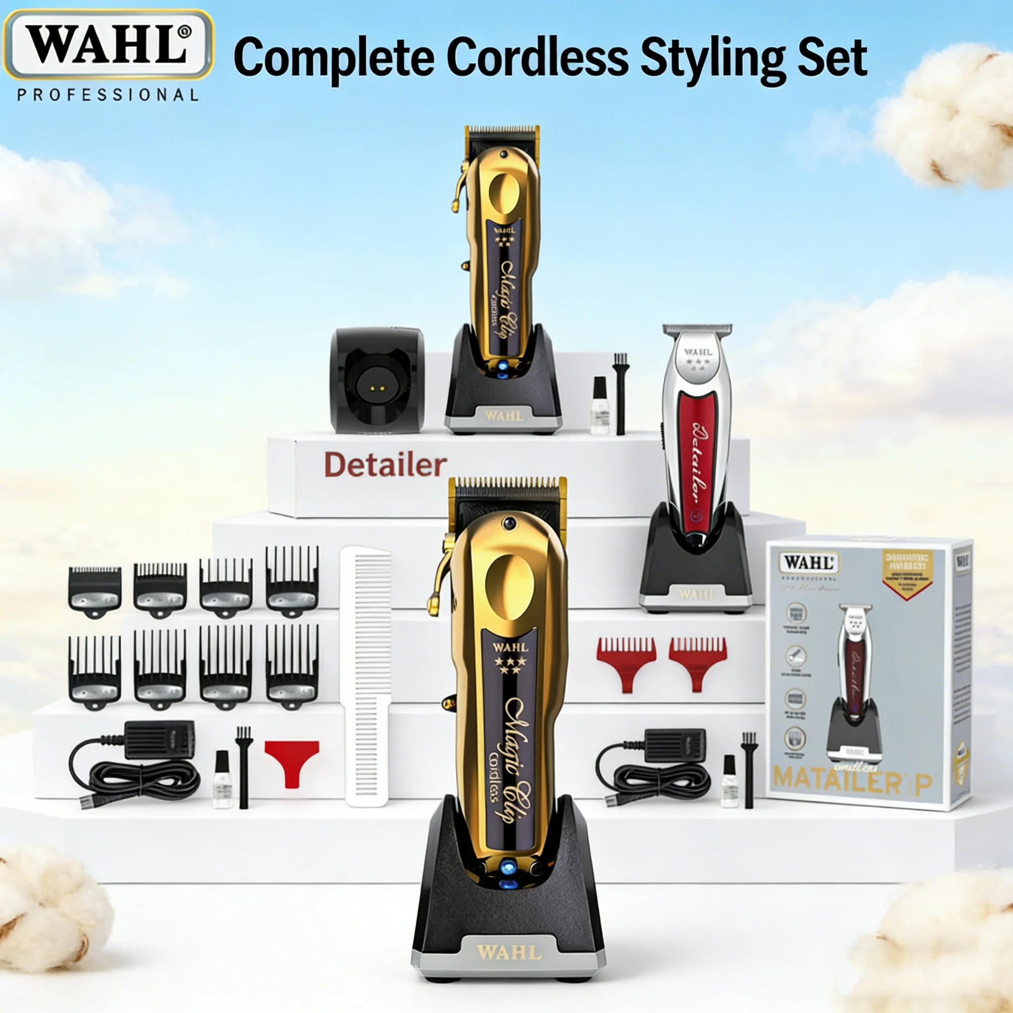 wahl-8148-magic-clip-vapor-cordless-hair-clipper-professional-barber-shaver-trimmer-for-barbers-and-stylists-vanish-color