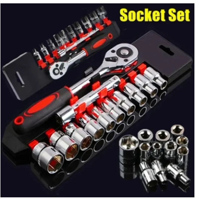 

12pcs Hot Sale Ratcheting Socket Wrench Combination Tool Handle Ratchet Wrench for Bicycle & Car & Appliances Repair Tool Kits