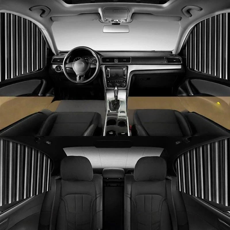 

【C】1Pcs Magnetic Car Sun Blinds - Ultra Slim, UV & Thermal Insulation, Telescopic Side Window Sunshades, Mosquito Proof, Partia