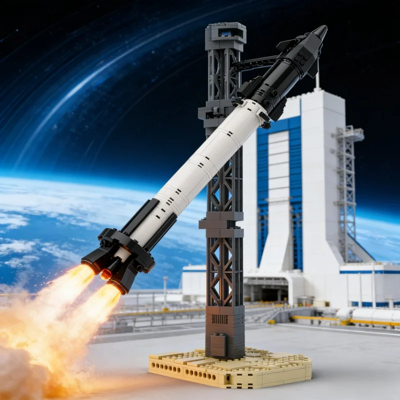 Nuovo 373PCS Bambini Building Blocks Piccola Astronave Mattoni Modello Particella Originale MOC Puzzle di Montaggio Giocattolo Regalo Per Bambini Ornamento