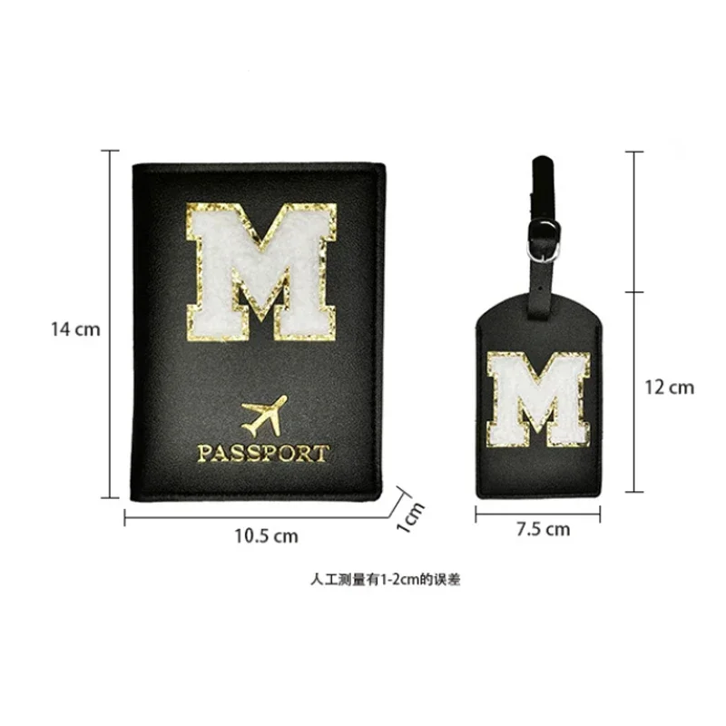 New Fashion Letter Printed Passport Covers Unisex Luggage Tag Passport Holder Flight Ticket Clip Id Holder Travel  Accessories