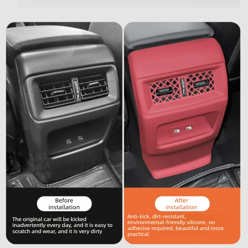 For Honda CR-V/Breeze 2023-2026 Rear Discharge Trend Anti-kick Pad Air Conditioner Silicone Protective Cover Car Interior Tools