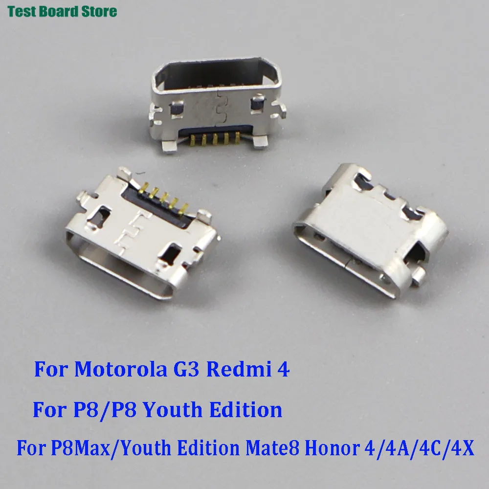 

5/10pcs Micro USB 5P 5Pin Reverse Android USB Charging Port Plug Connector Jack Socket Repaire Parts For Moto Redmi Huawei Honor