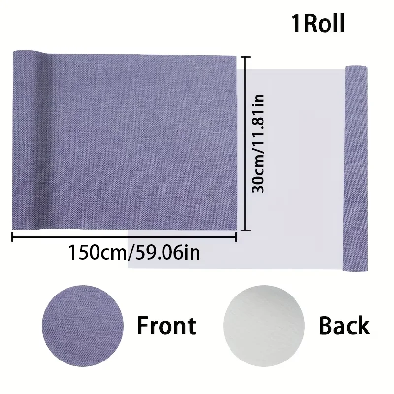 Linen Fabric, for Book Cover Decoration & Protection, Cuttable Linen Patches to Repair Furniture, Headboards, Chairs and Pillows