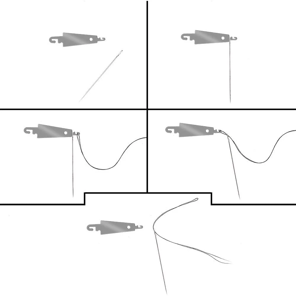 60 Stück Edelstahl-Nadelfädler zum Selbermachen Nähen, mit durchsichtiger Box.