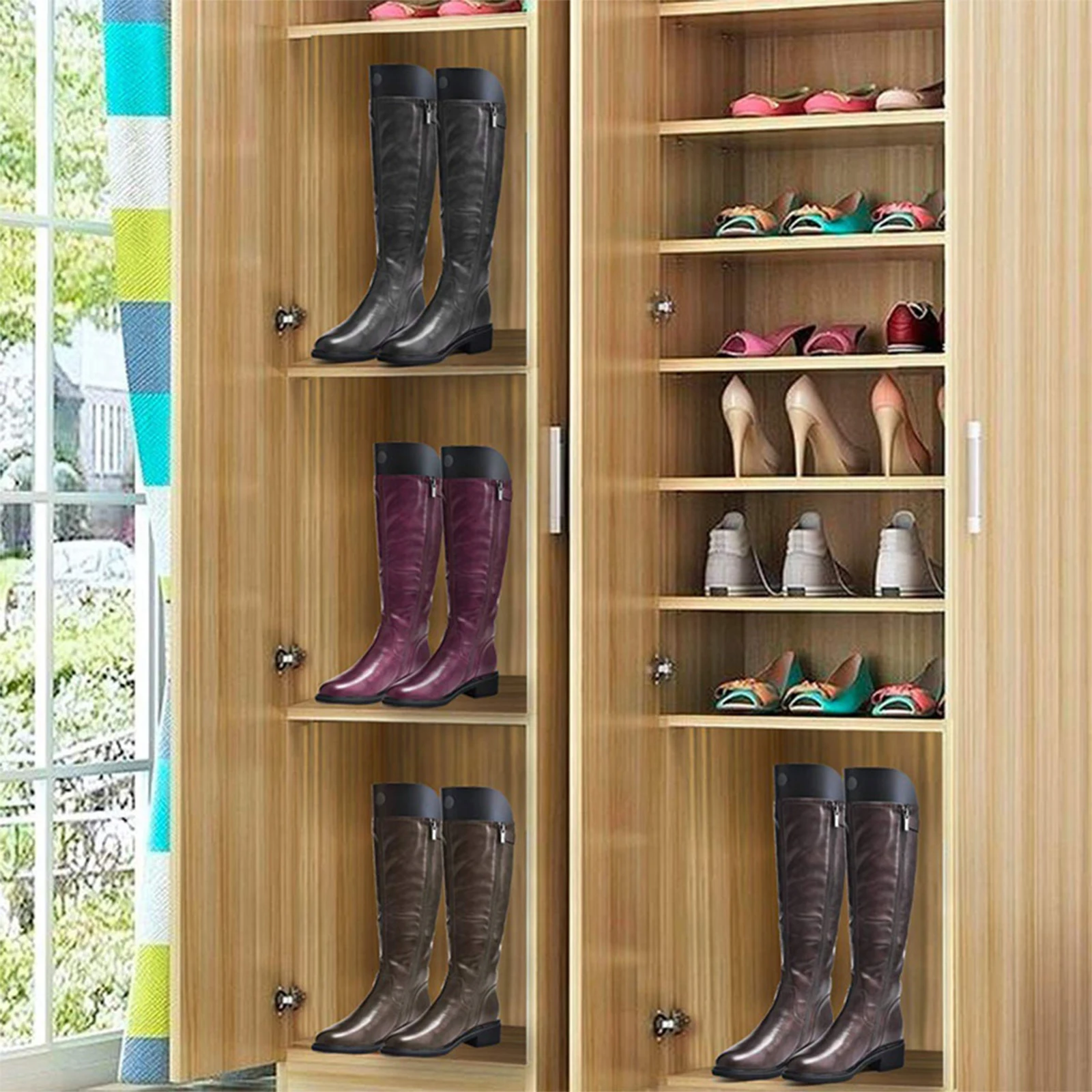 8/16 قطعة التمهيد المشكل تقف إدراج طويل القامة التمهيد دعم إبقاء الأحذية أنبوب شكل قابلة لإعادة الاستخدام التمهيد حامل للنساء الرجال أحذية طويلة