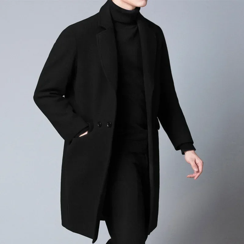 

MRMT 2025 Brand New Handmade Wool Woolen Coat Men's Leisure Long Trench Coat Slim Men's Fashion Outer Wear Clothing Garment