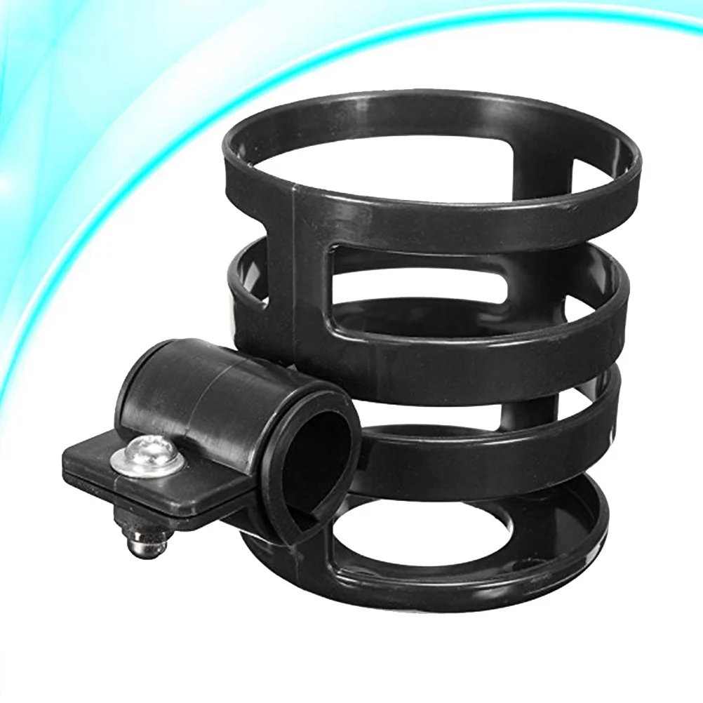 2 قطعة حامل زجاجة بلاستيكية سوداء لعربة الأطفال كرسي متحرك سكوتر ووكر قوي خفيف الوزن حامل مشروبات قفص الرف