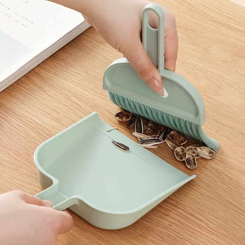 Home Sweeper Dustpan Set Mini Household Desktop Dust Soft Brush for Desk Bed Window Sill Cleaning Brush Office Room Broom Tools