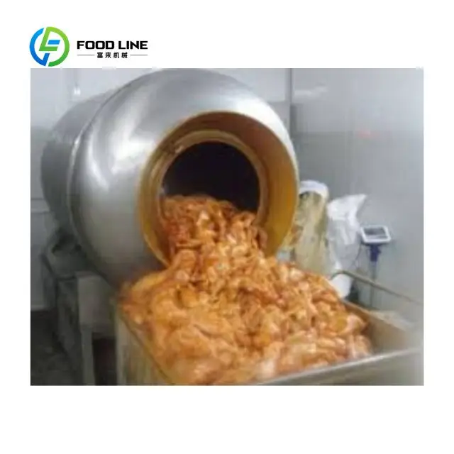 New 304 Stainless Steel Meat Tumbler Machine 100kg/h Capacity Single/Three Phase Meat Marination Tenderizing Vacuum Tumbling 1