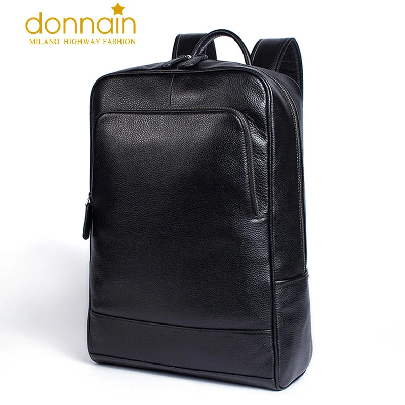 DONNAIN Genuine Leather Backpack First Layer Cowhide Multifunction Travel Commute Backpacks for Men Anti-theft Bag