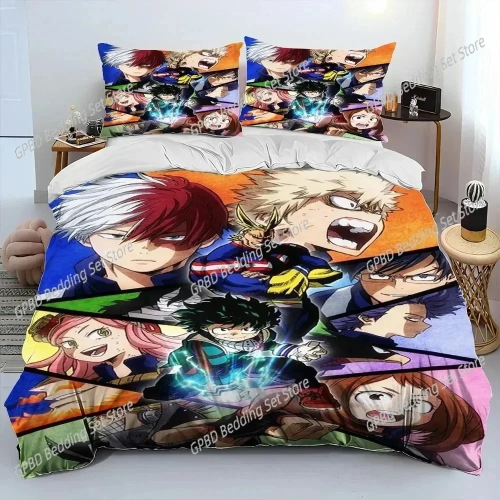 3D Print Anime My Hero Academia Izuku Deku Bedding Set Boys Girls Twin Queen Size Duvet Cover Pillowcase Bed Kids Adult