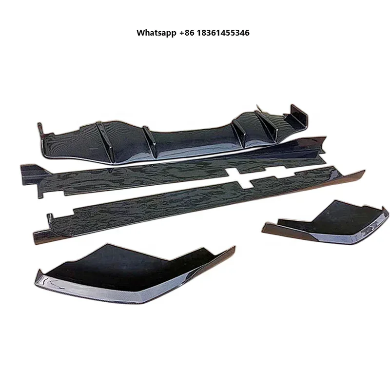 

for Huracan LP580 LP610 Body Kit DMC Style Carbon Fiber Front Bumper Lip Side Skirt Rear Diffuser Rear Spoiler