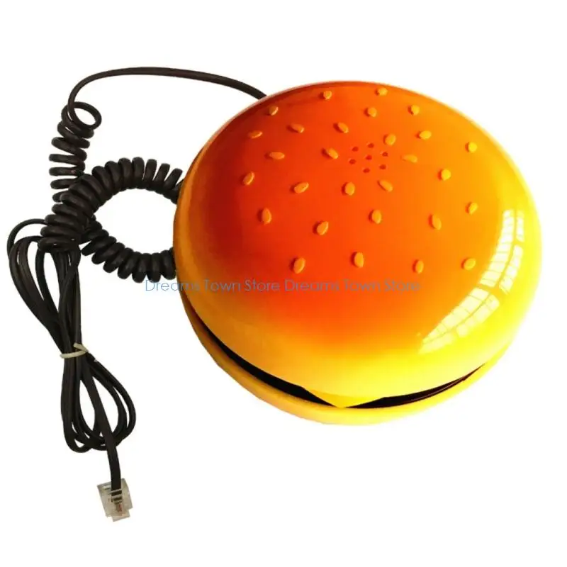 HX6A Hamburger Cheeseburger Burger Corded Phone Cord Line Wire Telephone Table Desk